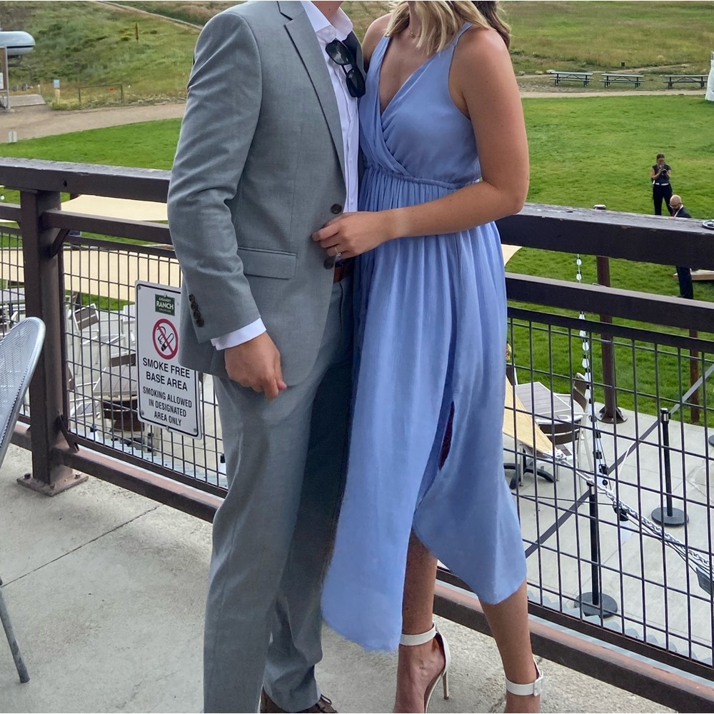Light Blue Wrap Dress from Style Rack